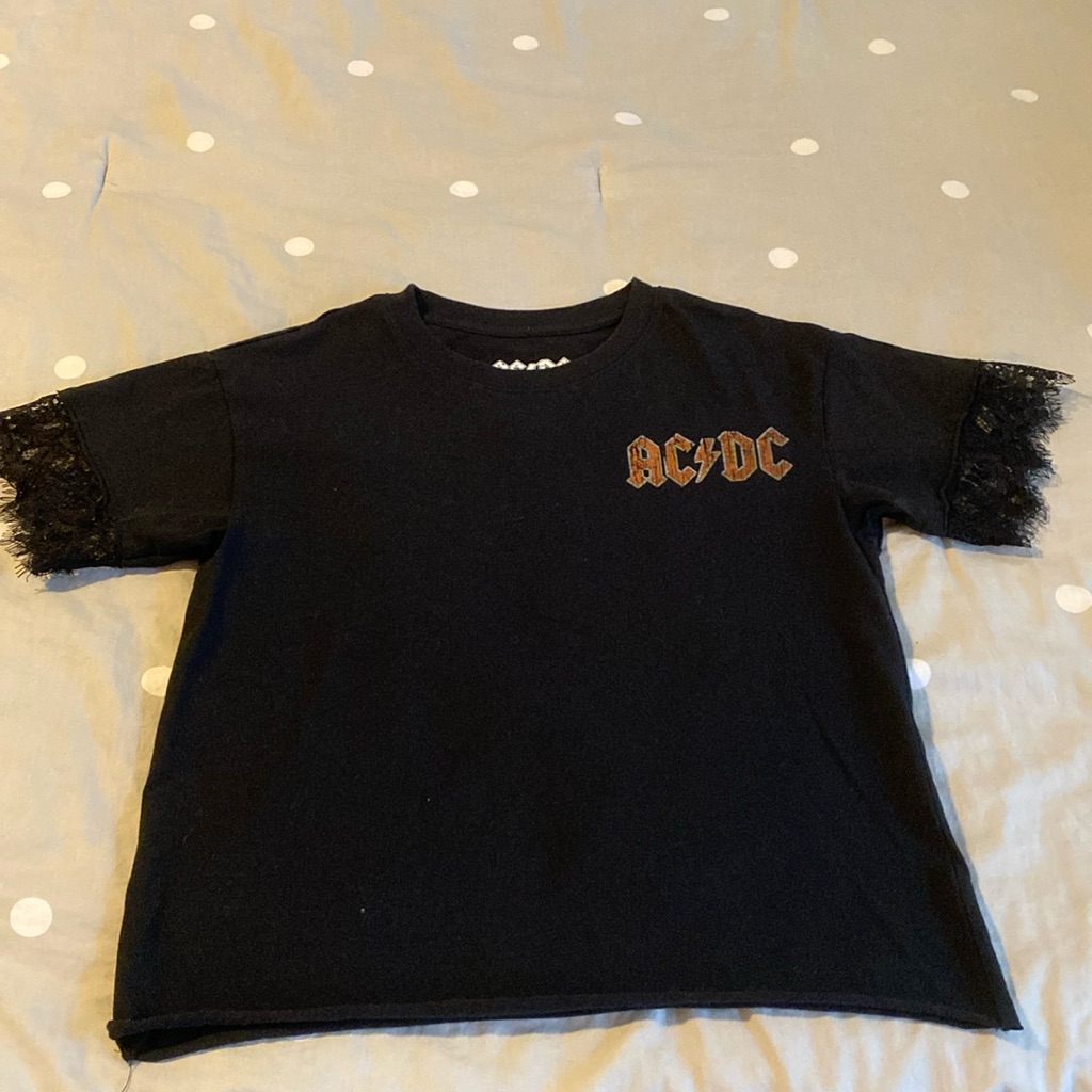 AcDc Concert Shirt Lace Sleeves